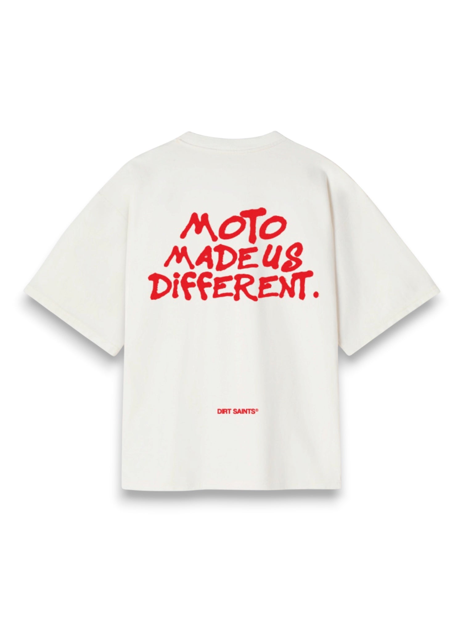 Moto made us different Oversized White Tshirt